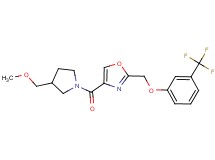 4-{[3-(methoxymethyl)-1-pyrrolidinyl]carbonyl}-2-{[3-(trifluoromethyl)phenoxy]methyl}-1,3-oxazole