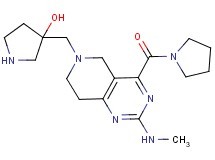 3-{[2-(methylamino)-4-(1-pyrrolidinylcarbonyl)-7,8-dihydropyrido[4,3-d]pyrimidin-6(5H)-yl]methyl}-3-pyrrolidinol dihydrochloride