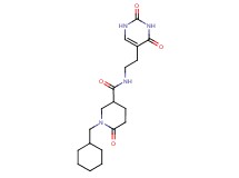 1-(cyclohexylmethyl)-N-[2-(2,4-dioxo-1,2,3,4-tetrahydro-5-pyrimidinyl)ethyl]-6-oxo-3-piperidinecarboxamide