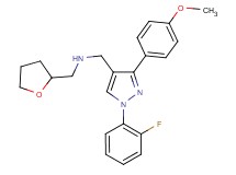 1-[1-(2-fluorophenyl)-3-(4-methoxyphenyl)-1H-pyrazol-4-yl]-N-(tetrahydro-2-furanylmethyl)methanamine