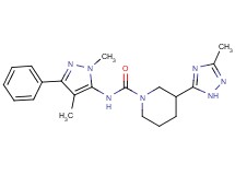 N-(1,4-dimethyl-3-phenyl-1H-pyrazol-5-yl)-3-(3-methyl-1H-1,2,4-triazol-5-yl)piperidine-1-carboxamide