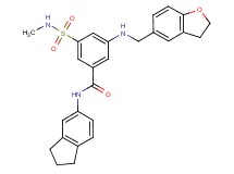 3-[(2,3-dihydro-1-benzofuran-5-ylmethyl)amino]-N-(2,3-dihydro-1H-inden-5-yl)-5-[(methylamino)sulfonyl]benzamide