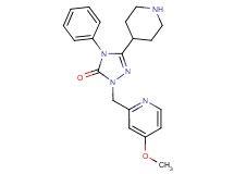 2-[(4-methoxy-2-pyridinyl)methyl]-4-phenyl-5-(4-piperidinyl)-2,4-dihydro-3H-1,2,4-triazol-3-one dihydrochloride