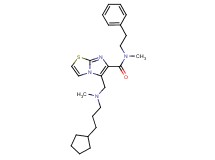 5-{[(3-cyclopentylpropyl)(methyl)amino]methyl}-N-methyl-N-(2-phenylethyl)imidazo[2,1-b][1,3]thiazole-6-carboxamide