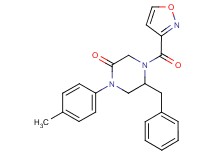 5-benzyl-4-(3-isoxazolylcarbonyl)-1-(4-methylphenyl)-2-piperazinone