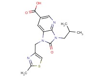 3-isobutyl-1-[(2-methyl-1,3-thiazol-4-yl)methyl]-2-oxo-2,3-dihydro-1H-imidazo[4,5-b]pyridine-6-carboxylic acid