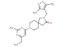 2-[(3,5-dimethyl-4-isoxazolyl)methyl]-8-(6-ethyl-2-methyl-4-pyrimidinyl)-2,8-diazaspiro[4.5]decan-3-one