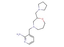 3-{[2-(pyrrolidin-1-ylmethyl)-1,4-oxazepan-4-yl]methyl}pyridin-2-amine