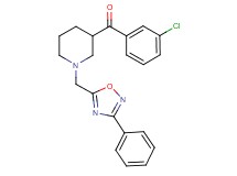 (3-chlorophenyl){1-[(3-phenyl-1,2,4-oxadiazol-5-yl)methyl]-3-piperidinyl}methanone