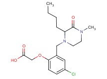 {2-[(2-butyl-4-methyl-3-oxo-1-piperazinyl)methyl]-4-chlorophenoxy}acetic acid