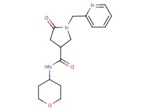 5-oxo-1-(2-pyridinylmethyl)-N-(tetrahydro-2H-pyran-4-yl)-3-pyrrolidinecarboxamide