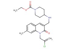 ethyl 4-({[1-(2-chloro-2-propen-1-yl)-7-methyl-2-oxo-1,2-dihydro-3-quinolinyl]methyl}amino)-1-piperidinecarboxylate