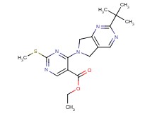 ethyl 4-(2-tert-butyl-5,7-dihydro-6H-pyrrolo[3,4-d]pyrimidin-6-yl)-2-(methylthio)pyrimidine-5-carboxylate