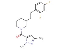 3-[2-(2,4-difluorophenyl)ethyl]-1-[(1,3-dimethyl-1H-pyrazol-5-yl)carbonyl]piperidine