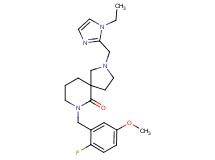 2-[(1-ethyl-1H-imidazol-2-yl)methyl]-7-(2-fluoro-5-methoxybenzyl)-2,7-diazaspiro[4.5]decan-6-one