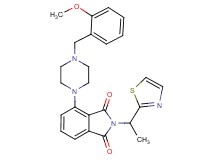 4-[4-(2-methoxybenzyl)-1-piperazinyl]-2-[1-(1,3-thiazol-2-yl)ethyl]-1H-isoindole-1,3(2H)-dione