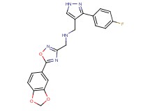 1-[5-(1,3-benzodioxol-5-yl)-1,2,4-oxadiazol-3-yl]-N-{[3-(4-fluorophenyl)-1H-pyrazol-4-yl]methyl}methanamine