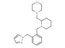 4-({1-[2-(1H-pyrazol-1-ylmethyl)benzyl]-2-piperidinyl}methyl)morpholine