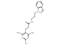3-(2-hydroxy-4,6-dimethylpyrimidin-5-yl)-N-[3-(1H-indazol-1-yl)propyl]propanamide