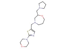 4-[(2-morpholin-4-yl-1,3-thiazol-5-yl)methyl]-2-(pyrrolidin-1-ylmethyl)-1,4-oxazepane