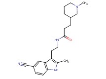 N-[2-(5-cyano-2-methyl-1H-indol-3-yl)ethyl]-3-(1-methyl-3-piperidinyl)propanamide