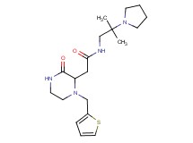 N-[2-methyl-2-(1-pyrrolidinyl)propyl]-2-[3-oxo-1-(2-thienylmethyl)-2-piperazinyl]acetamide