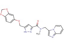 5-[(1,3-benzodioxol-5-yloxy)methyl]-N-(imidazo[1,2-a]pyridin-3-ylmethyl)-N-methyl-1H-pyrazole-3-carboxamide