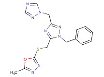 2-({[1-benzyl-3-(1H-1,2,4-triazol-1-ylmethyl)-1H-1,2,4-triazol-5-yl]methyl}thio)-5-methyl-1,3,4-oxadiazole