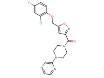 2-[4-({5-[(2-chloro-4-fluorophenoxy)methyl]-3-isoxazolyl}carbonyl)-1-piperazinyl]pyrazine