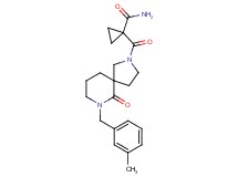 1-{[7-(3-methylbenzyl)-6-oxo-2,7-diazaspiro[4.5]dec-2-yl]carbonyl}cyclopropanecarboxamide