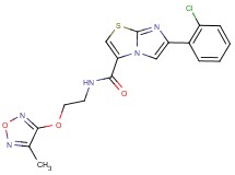 6-(2-chlorophenyl)-N-{2-[(4-methyl-1,2,5-oxadiazol-3-yl)oxy]ethyl}imidazo[2,1-b][1,3]thiazole-3-carboxamide