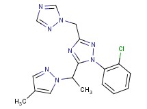 1-(2-chlorophenyl)-5-[1-(4-methyl-1H-pyrazol-1-yl)ethyl]-3-(1H-1,2,4-triazol-1-ylmethyl)-1H-1,2,4-triazole
