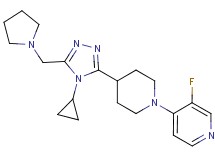 4-{4-[4-cyclopropyl-5-(pyrrolidin-1-ylmethyl)-4H-1,2,4-triazol-3-yl]piperidin-1-yl}-3-fluoropyridine