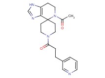 5-acetyl-1'-(3-pyridin-3-ylpropanoyl)-1,5,6,7-tetrahydrospiro[imidazo[4,5-c]pyridine-4,4'-piperidine]