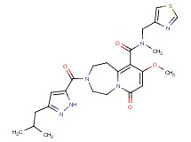 3-[(3-isobutyl-1H-pyrazol-5-yl)carbonyl]-9-methoxy-N-methyl-7-oxo-N-(1,3-thiazol-4-ylmethyl)-1,2,3,4,5,7-hexahydropyrido[1,2-d][1,4]diazepine-10-carboxamide