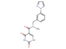 N-methyl-2,4-dioxo-N-[3-(1H-pyrazol-1-yl)benzyl]-1,2,3,4-tetrahydro-5-pyrimidinecarboxamide