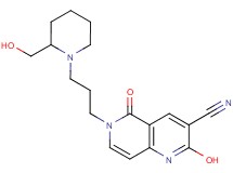 2-hydroxy-6-{3-[2-(hydroxymethyl)-1-piperidinyl]propyl}-5-oxo-5,6-dihydro-1,6-naphthyridine-3-carbonitrile