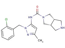 (3aR*,6aS*)-N-[1-(2-chlorobenzyl)-3-methyl-1H-pyrazol-5-yl]hexahydropyrrolo[3,4-c]pyrrole-2(1H)-carboxamide