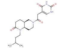 5-{2-[(4aS*,8aR*)-1-(3-methylbutyl)-2-oxooctahydro-1,6-naphthyridin-6(2H)-yl]-2-oxoethyl}pyrimidine-2,4(1H,3H)-dione