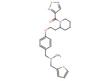 N-methyl-1-(4-{2-[1-(1,2,5-thiadiazol-3-ylcarbonyl)-2-piperidinyl]ethoxy}phenyl)-N-(2-thienylmethyl)methanamine