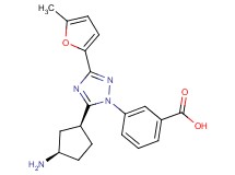 3-[5-[(1S*,3R*)-3-aminocyclopentyl]-3-(5-methyl-2-furyl)-1H-1,2,4-triazol-1-yl]benzoic acid