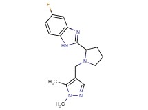 2-{1-[(1,5-dimethyl-1H-pyrazol-4-yl)methyl]-2-pyrrolidinyl}-5-fluoro-1H-benzimidazole