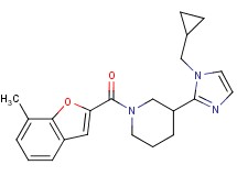 3-[1-(cyclopropylmethyl)-1H-imidazol-2-yl]-1-[(7-methyl-1-benzofuran-2-yl)carbonyl]piperidine