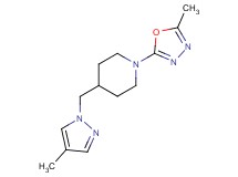 1-(5-methyl-1,3,4-oxadiazol-2-yl)-4-[(4-methyl-1H-pyrazol-1-yl)methyl]piperidine