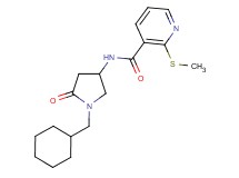 N-[1-(cyclohexylmethyl)-5-oxo-3-pyrrolidinyl]-2-(methylthio)nicotinamide