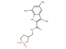 N-[(1,1-dioxidotetrahydro-3-thienyl)methyl]-3,5,7-trimethyl-1H-indole-2-carboxamide