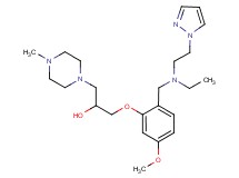 1-[2-({ethyl[2-(1H-pyrazol-1-yl)ethyl]amino}methyl)-5-methoxyphenoxy]-3-(4-methyl-1-piperazinyl)-2-propanol
