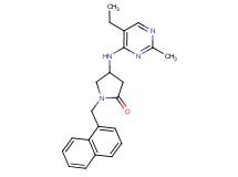 4-[(5-ethyl-2-methylpyrimidin-4-yl)amino]-1-(1-naphthylmethyl)pyrrolidin-2-one