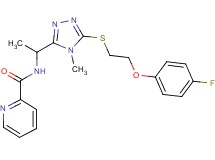 N-[1-(5-{[2-(4-fluorophenoxy)ethyl]thio}-4-methyl-4H-1,2,4-triazol-3-yl)ethyl]-2-pyridinecarboxamide