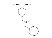 N-cycloheptyl-2-[(1R*,3S*)-1,3-dihydroxy-7-azaspiro[3.5]non-7-yl]acetamide